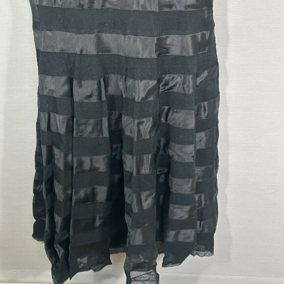 Vintage Delilah by Ninivah Khomo Dress Womens 6 Black Maxi Tank Sheer Stripes - Picture 3 of 10